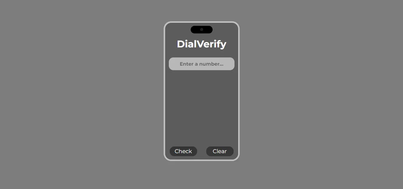 The DialVerify website.